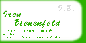 iren bienenfeld business card