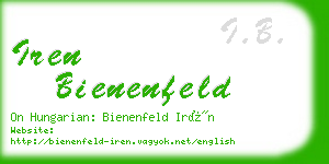 iren bienenfeld business card